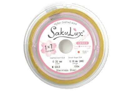 画像1: SakuLux7 0,30mm  メタリックゴールド　約100M