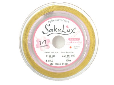 画像1: SakuLux7 0,35mm  メタリックゴールド　約100M