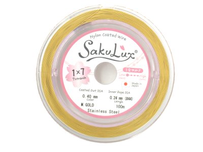画像1: SakuLux7 0,40mm  メタリックゴールド　約100M