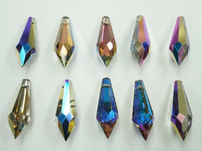 画像1: 70％OFF◆規格外品◆ショーラー/ドロップB.4130 MM38,0X11,0 バミューダブルー10粒