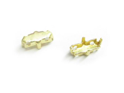画像1: 4501用バゲットMM7,0x3,0用石座 ゴールドカラー  10個
