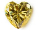 最高品質CZファンシーハート ゴールデンイエロー