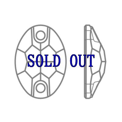 縫付オーバル クリスタル