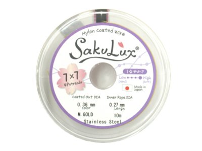 画像1: SakuLux49 0,36mm  メタリックゴールド　約10M
