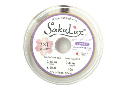 画像1: SakuLux49 0,45mm  メタリックゴールド　約10M