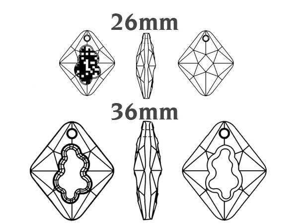 画像2: ◆廃盤本社無◆粒売り◆6926 MM36,0 クリスタル1粒 (2)