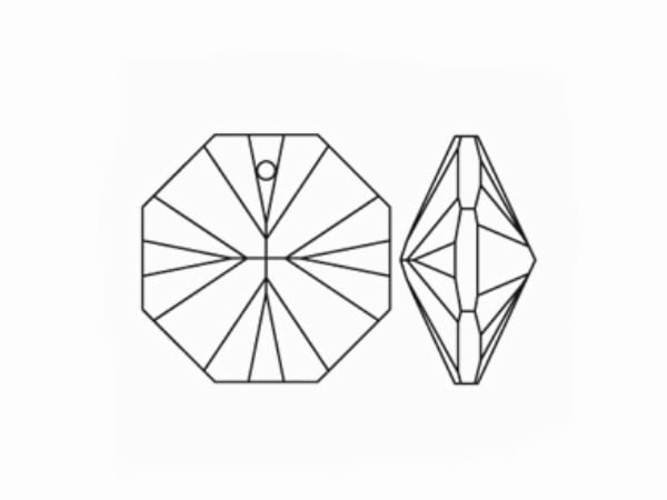 画像2: ◆粒売り◆8290NR8011 MM22,0 クリスタル1一つ穴1粒 (2)