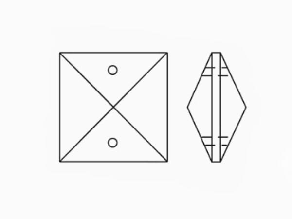 画像4: ◆現品限り◆シート◆8290NR8026 MM18,0クリスタル二つ穴●50粒● (4)