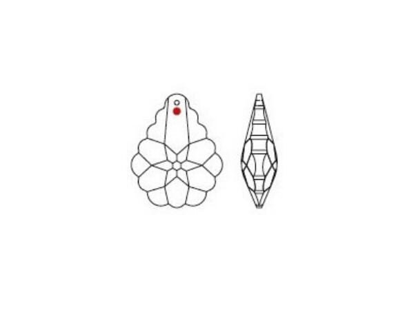 画像2: ◆粒売り◆8908 MM63,0X51,0 クリスタルゴールデンシャドー1粒 (2)