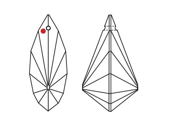 画像2: ◆粒売り◆8950NR202 MM38,0X15,0X23,0 クリスタル1粒 (2)