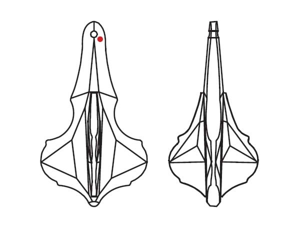 画像2: ◆粒売り◆8981NR001 MM50,0X29,0X24,0 クリスタル1粒 (2)