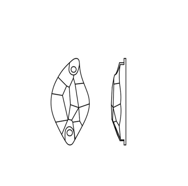 画像2: DZ4064 ダイヤモンドリーフ クリスタル(101) (2)