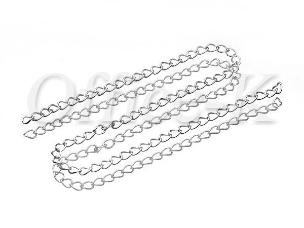 喜平型チェーン(アジャスター用) ロジウムメッキ線径0,6MM 約10M