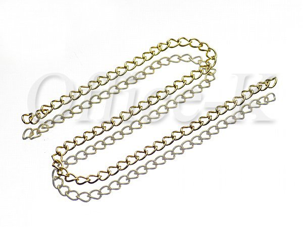 フィガロチェーン(カット入り) 18金メッキ 線径0,6MM 約100M