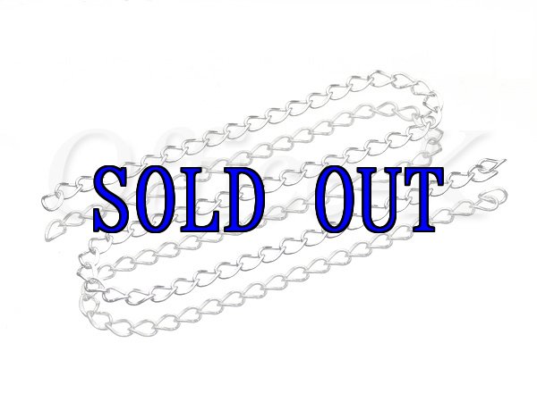 フィガロチェーン(カット入り) ロジウムメッキ線径0,8MM 約100M