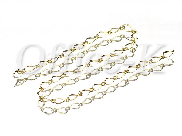 フィガロチェーン(カット入り) タイプ2 18金メッキ 線径0,8M 約10M