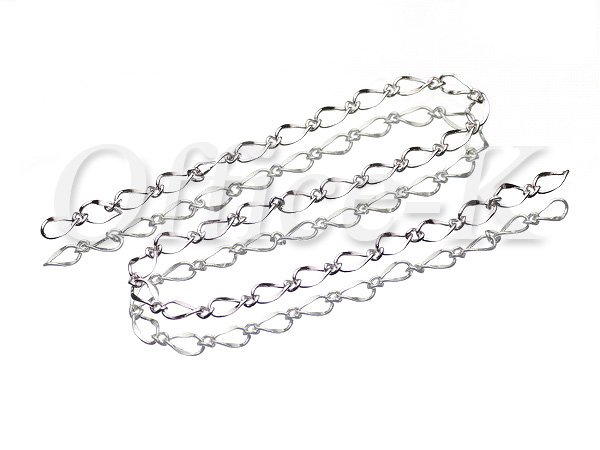 フィガロチェーン(カット入り) タイプ2 ロジウムメッキ線径0,8MM 約10M