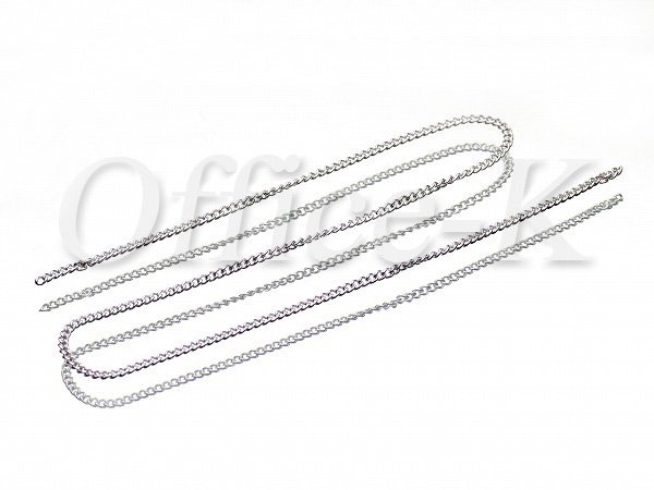 喜平型チェーン ロジウムメッキ線径0,45MM 約10M