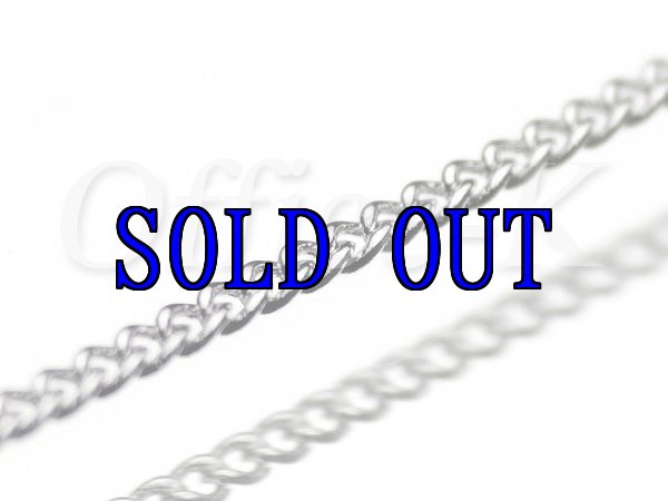 喜平型チェーン ロジウムメッキ線径0,35MM　約100M