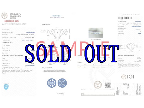 画像7: ラボグロウンダイヤモンド 1.00ct VVS2 IDEAL HPHT (7)