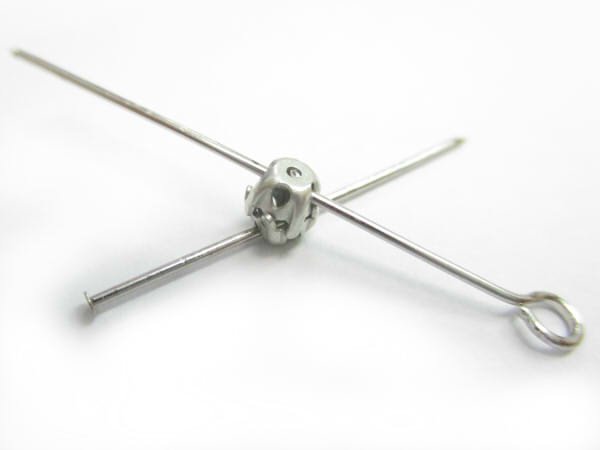 画像2: 埋込型ラウンドストーンPP24用石座 ロジウムカラー10個 (2)