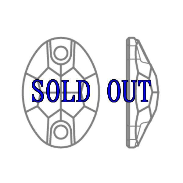 縫付オーバル クリスタル