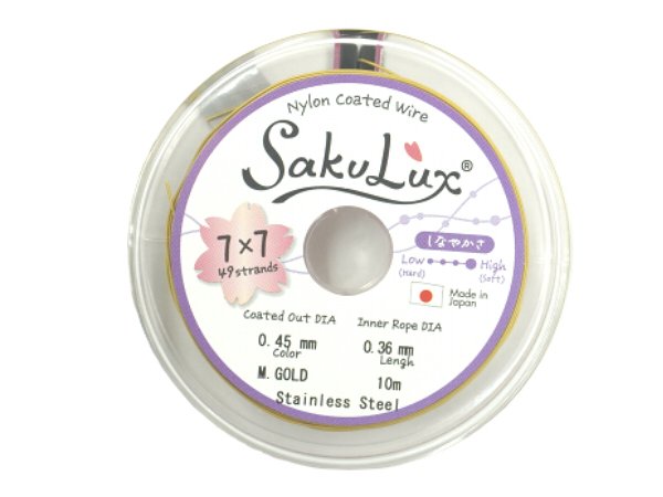 画像1: SakuLux49 0,45mm  メタリックゴールド　約10M (1)