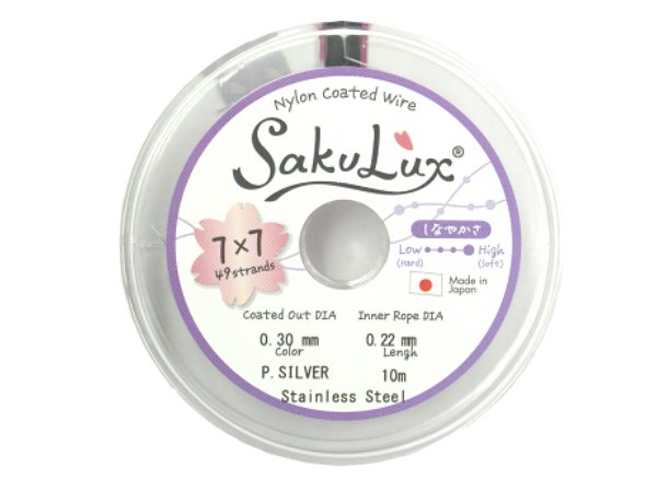 画像1: SakuLux49 0,30mm  パールシルバー　約10M (1)