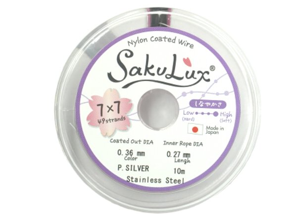 画像1: SakuLux49 0,36mm  パールシルバー　約10M (1)