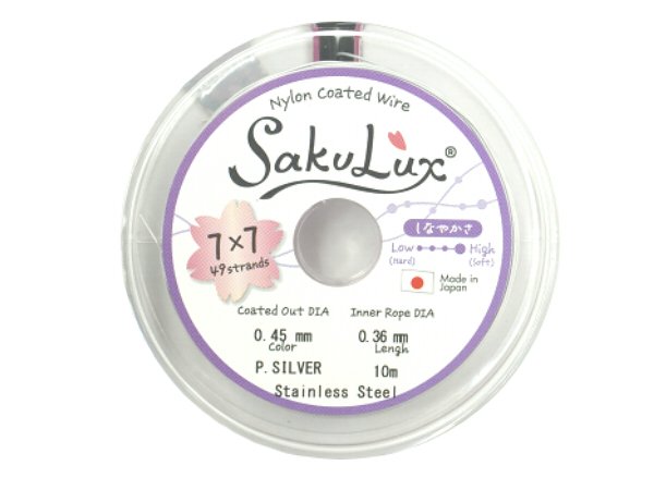 画像1: SakuLux49 0,45mm  パールシルバー　約10M (1)