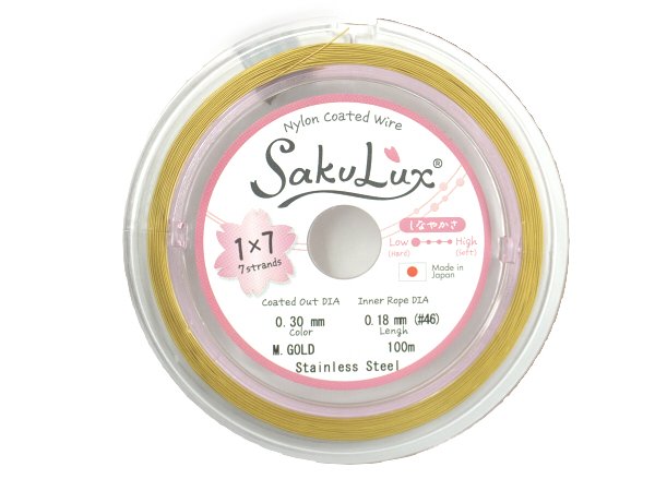 画像1: SakuLux7 0,30mm  メタリックゴールド　約100M (1)