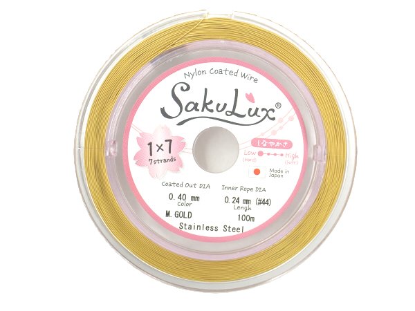 画像1: SakuLux7 0,40mm  メタリックゴールド　約100M (1)