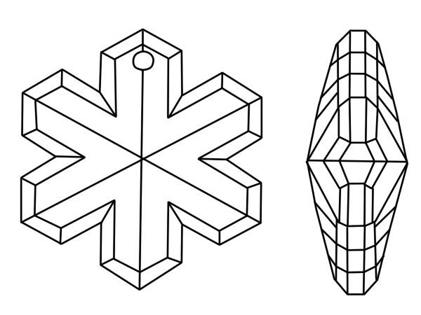 画像3: ショーラー◆粒売り◆スノーB.4113 MM40,0 クリスタル1粒 (3)