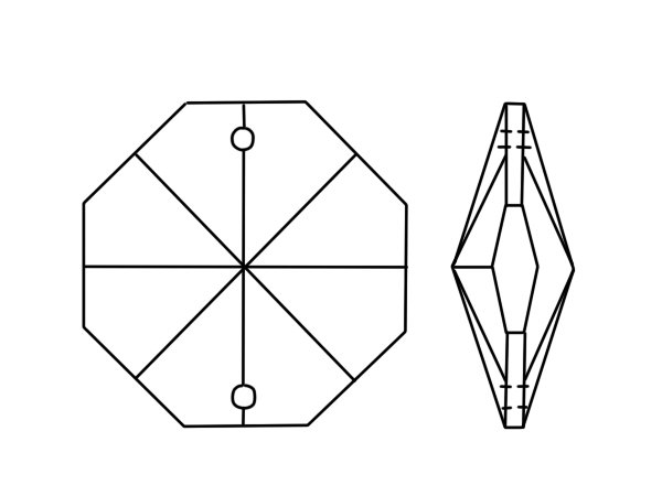 画像5: ショーラー◆粒売り◆オクタゴンF.3200 MM14,0 クリスタルオーロラ 100粒 (5)