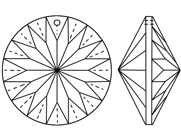 画像3: ショーラー◆粒売り◆リボリF.3228 MM40,0 クリスタル1粒 (3)